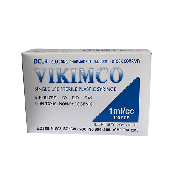 Bơm tiêm sử dụng một lần Vikimco (1ml/cc)