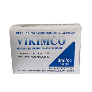 Bơm tiêm sử dụng một lần Vikimco (3ml/cc)