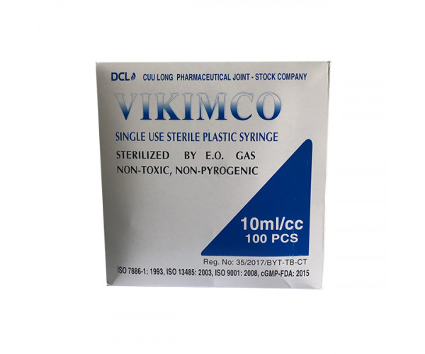 Bơm tiêm sử dụng một lần Vikimco (10ml/cc)