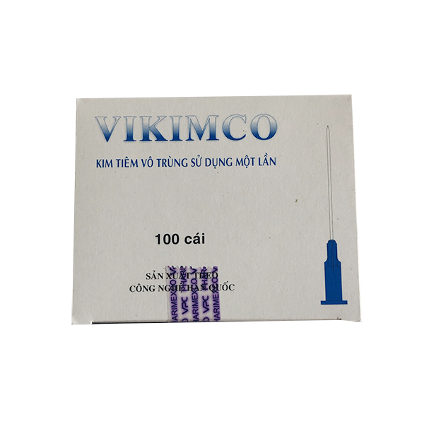 Đầu kim tiêm vô trùng Vikimco 18G (100 chiếc/hộp)