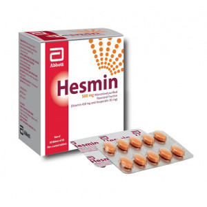 Thuốc trợ tĩnh mạch và bảo vệ mạch Hesmin 500mg (10 vỉ x 10 viên/hộp)