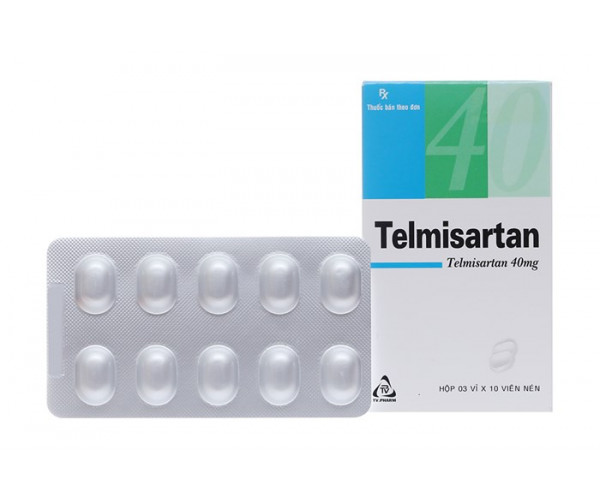 Thuốc điều trị cao huyết áp Telmisartan TV.Pharm 40mg (3 vỉ x 10 viên/hộp)