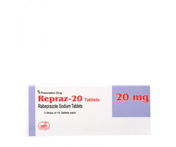 Thuốc điều trị loét dạ dày, tá tràng Repraz 20 (3 vỉ x 10 viên/hộp)