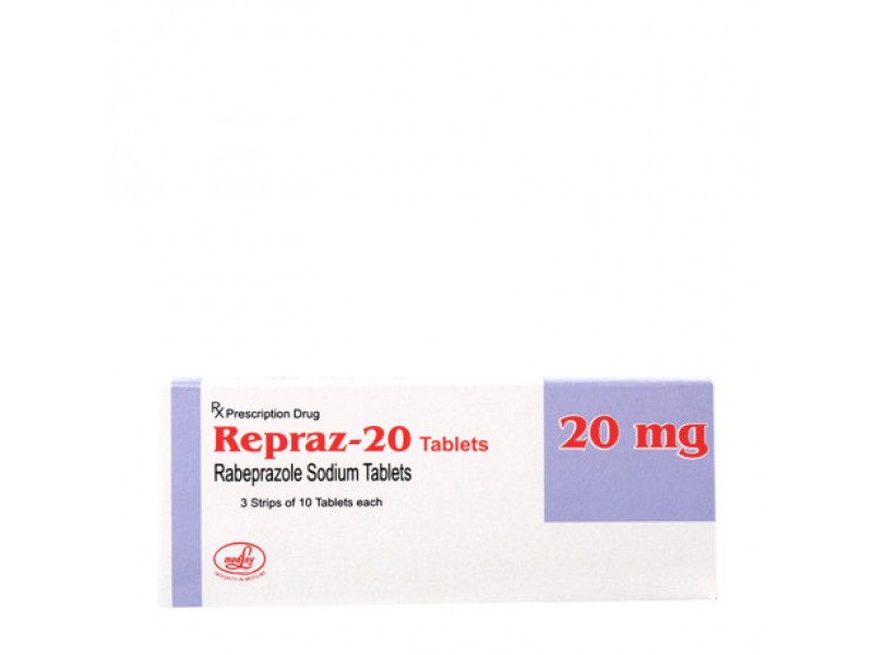 Thuốc điều trị loét dạ dày, tá tràng Repraz 20 (3 vỉ x 10 viên/hộp)