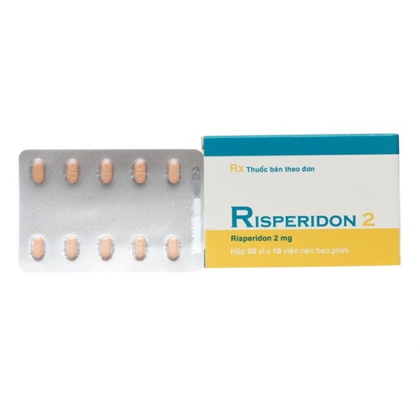 Thuốc điều trị rối loạn hành vi Risperidon Hasan 2mg ( 5 vỉ x 10 viên/hộp)