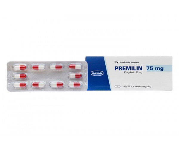 Thuốc trị động kinh Premilin 75mg (3 vỉ x 10 viên/hộp)
