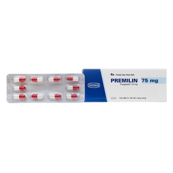 Thuốc trị động kinh Premilin 75mg (3 vỉ x 10 viên/hộp)