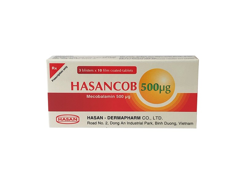 Thuốc trị bệnh lý thần kinh ngoại biên Hasancob 500mcg (3 vỉ x 10 viên/hộp)