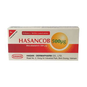 Thuốc trị bệnh lý thần kinh ngoại biên Hasancob 500mcg (3 vỉ x 10 viên/hộp)
