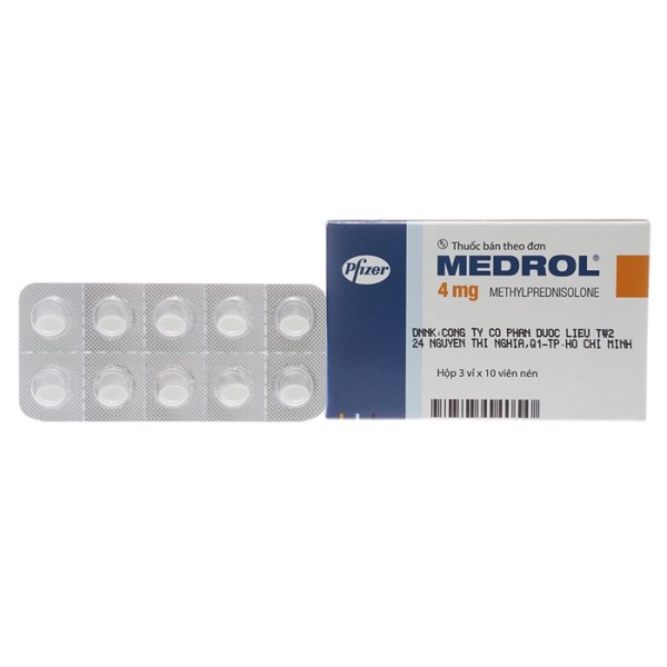Thuốc kháng viêm Medrol 4mg (3 vỉ x 10 viên/hộp)