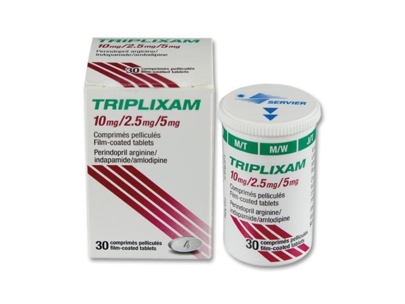 Thuốc điều trị tăng huyết áp Triplixam 10mg/2.5mg/5mg (30 viên/chai)