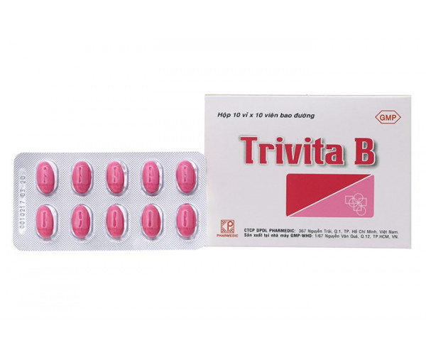 Thuốc bổ sung vitamin B1, B6, B12 Trivita B (10 vỉ x 10 viên/hộp)