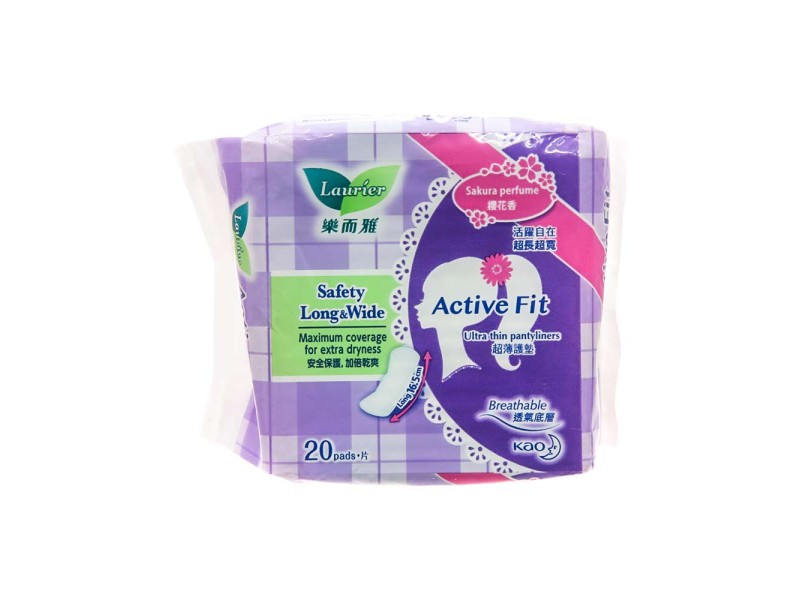 Băng vệ sinh hàng ngày Laurier Active Fit siêu thấm cho ngày đầu và ngày cuối (20 miếng/gói)