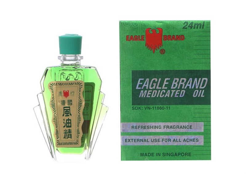 Dầu gió xanh Con Ó Eagle Brand Singapore (24ml)