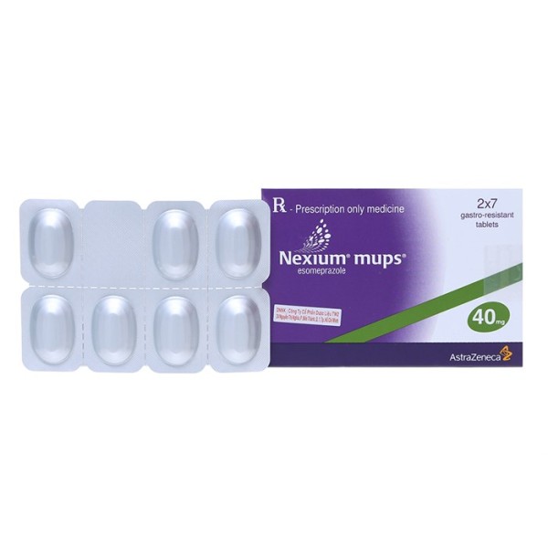 Thuốc trị loét dạ dày, tá tràng Nexium mups 40mg (2 vỉ x 7 viên/hộp)