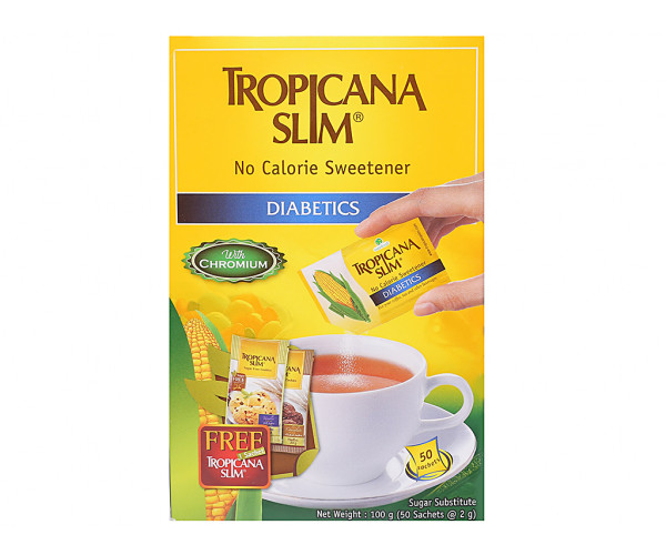 Đường ăn kiêng không calorie  Tropicana Slim Diabetics 2g (50 gói/hộp)