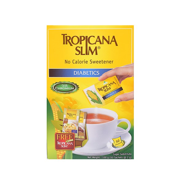 Đường ăn kiêng không calorie  Tropicana Slim Diabetics 2g (50 gói/hộp)