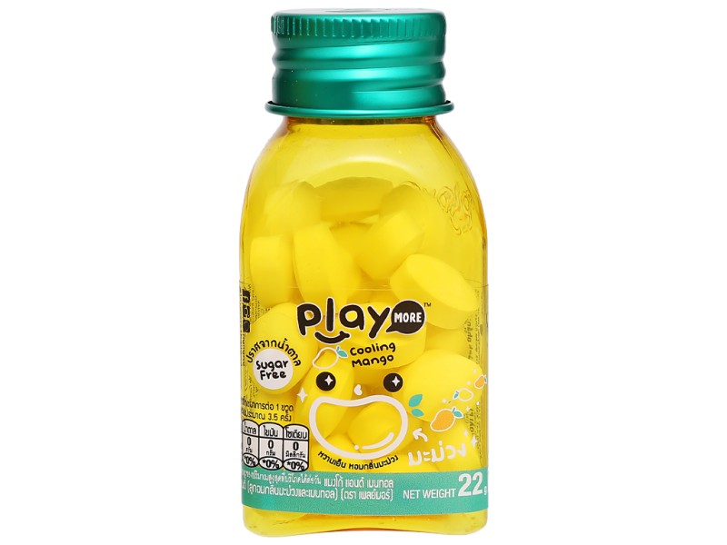 Kẹo the vị xoài Play More (22g/lọ)