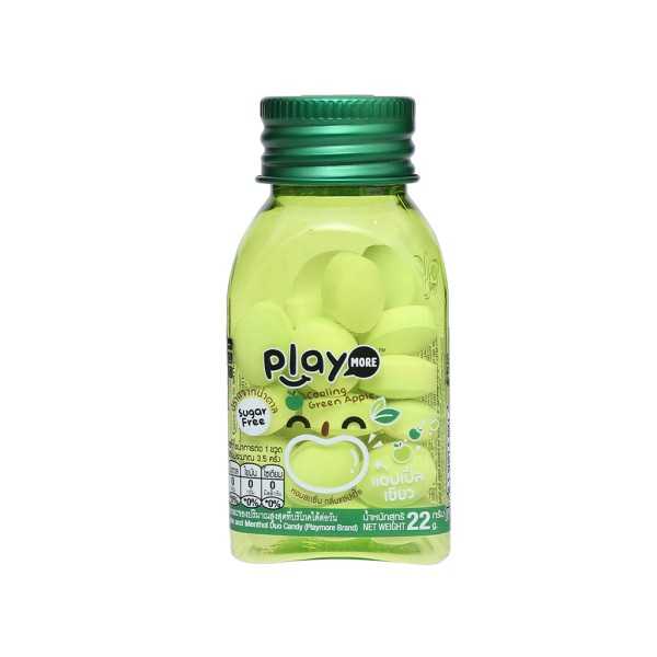 Kẹo the vị táo xanh Play More (22g/lọ)