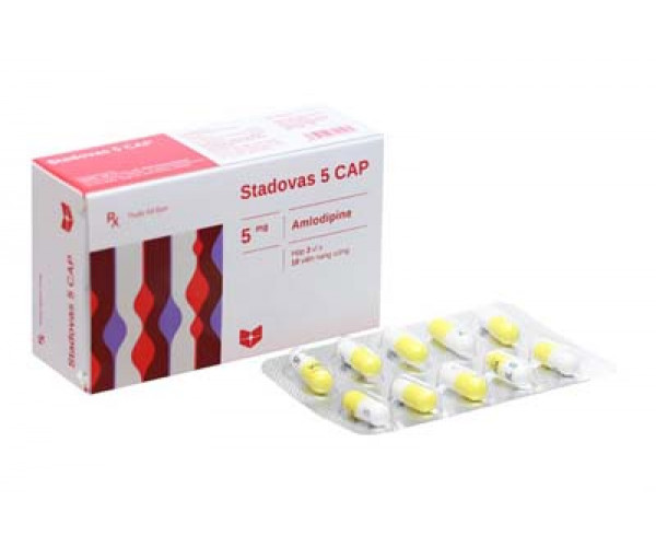 Thuốc điều trị cao huyết áp Stadovas 5mg cap (3 vỉ x 10 viên/hộp)
