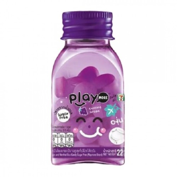 Kẹo the vị nho Play More (22g/lọ)