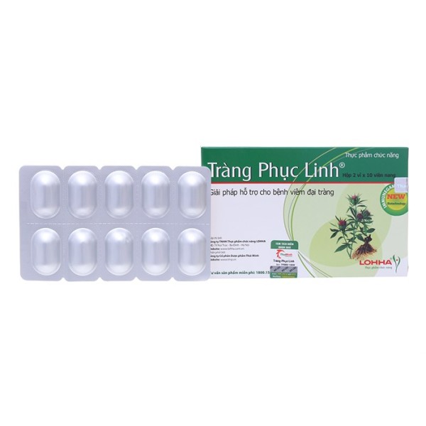 Viên uống hỗ trợ bệnh viêm đại tràng Tràng Phục Linh (2 vỉ x 10 viên/hộp)