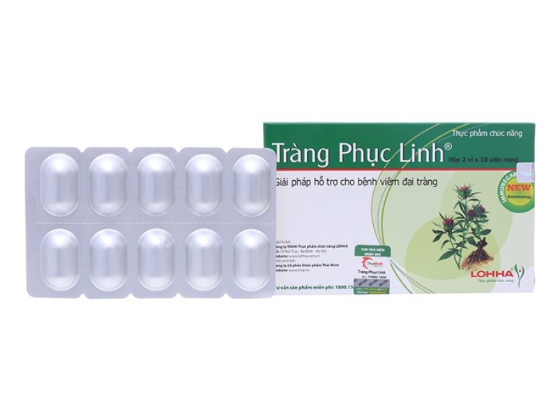 Viên uống hỗ trợ bệnh viêm đại tràng Tràng Phục Linh (2 vỉ x 10 viên/hộp)
