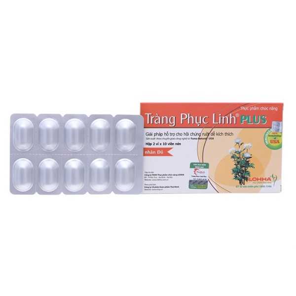 Viên uống hỗ trợ hội điều trị hội chứng ruột kích thích, tăng cường sức đề kháng Tràng Phục Linh Plus (2 vỉ x 10 viên/hộp)