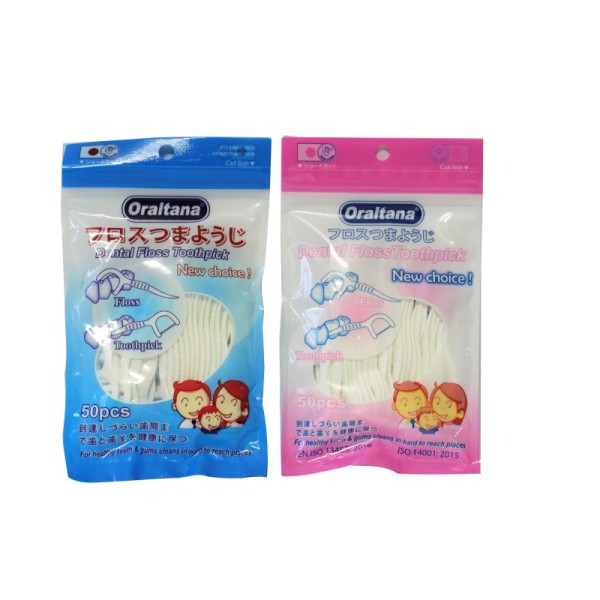 Tăm chỉ nha khoa Oraltana (50 cây/gói)