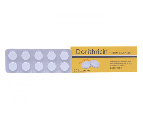 Viên ngậm trị đau họng Dorithricin (2 vỉ x 10 viên/hộp)