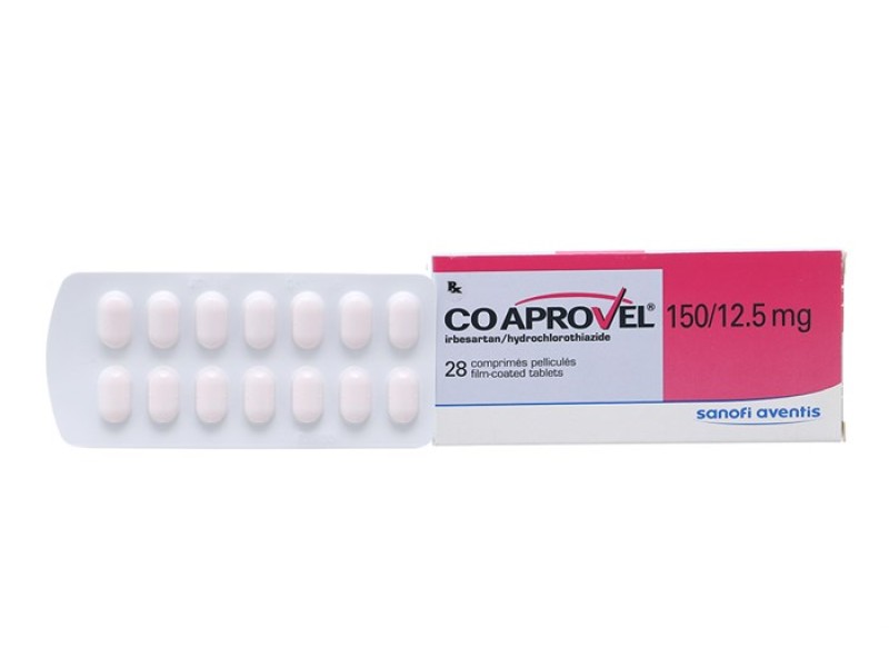 Thuốc trị cao huyết áp Co Aprovel 150mg/12.5mg (2 vỉ x 14 viên/hộp)