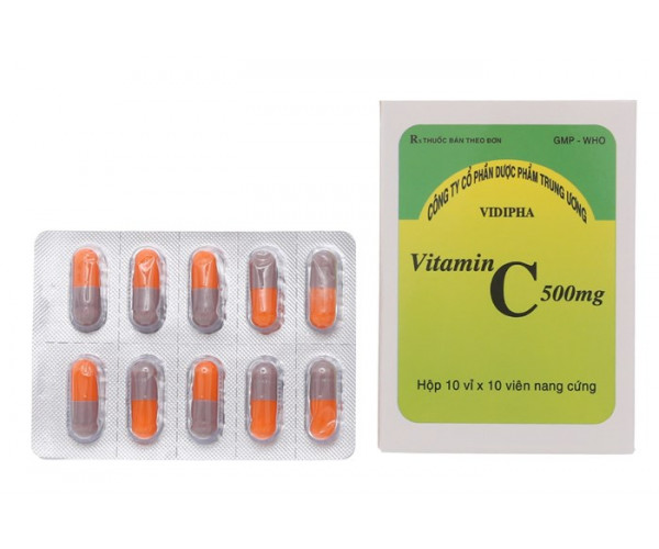 Thuốc bổ sung Vitamin C 500mg Vidipha (10 vỉ x 10 viên/hộp)