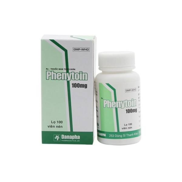 Thuốc trị động kinh Phenytoin 100mg Danapha(100 viên/chai)