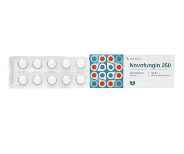 Thuốc kháng sinh Novofungin 250mg (2 vỉ x 10 viên/hộp)