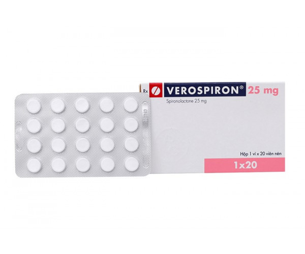 Thuốc lợi tiểu Verospiron 25mg (20 viên/hộp)
