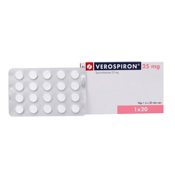 Thuốc lợi tiểu Verospiron 25mg (20 viên/hộp)