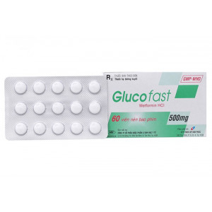 Thuốc điều trị bệnh đái tháo đường Glucofast 500mg (4 vỉ x 15 viên/hộp)