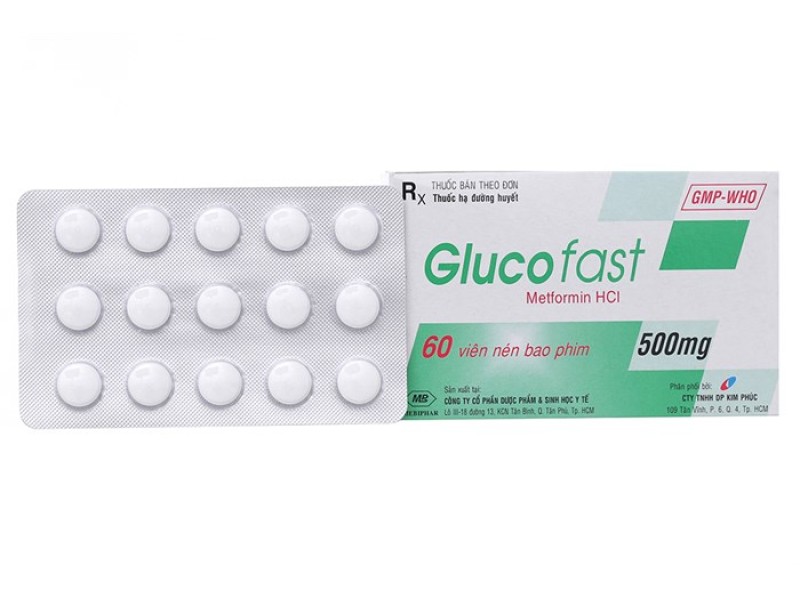 Thuốc điều trị bệnh đái tháo đường Glucofast 500mg (4 vỉ x 15 viên/hộp)