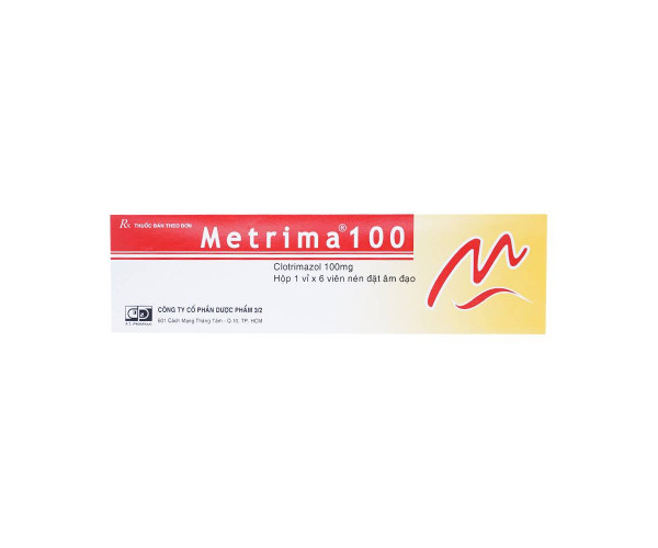 Viên đặt âm đạo trị nấm Metrima 100mg (6 viên/hộp)