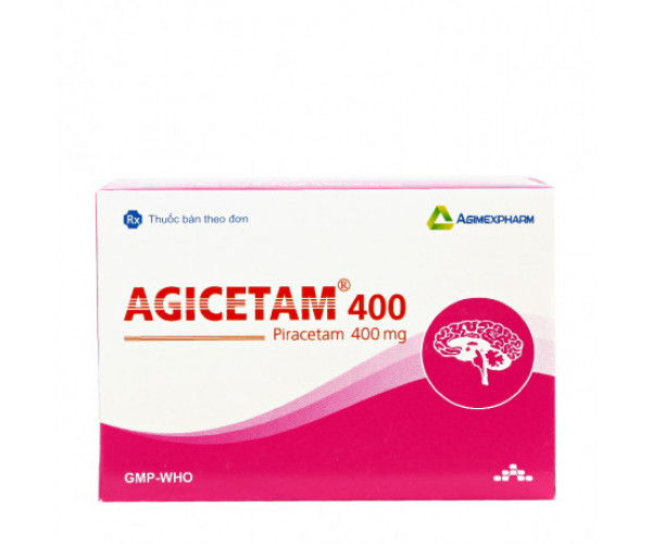 Thuốc điều trị suy giảm trí nhớ Agicetam 400mg (10 vỉ x 10 viên/hộp)