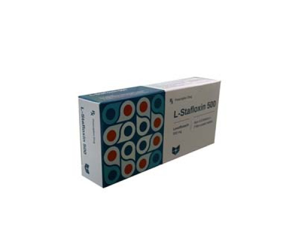 Thuốc kháng sinh L-Stafloxin 500mg (2 vỉ x 7 viên/hộp)