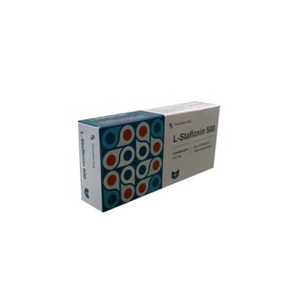 Thuốc kháng sinh L-Stafloxin 500mg (2 vỉ x 7 viên/hộp)