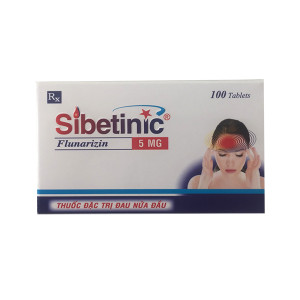 Thuốc điều trị đau nửa đầu Sibetinic 5mg (10 vỉ x 10 viên/hộp)