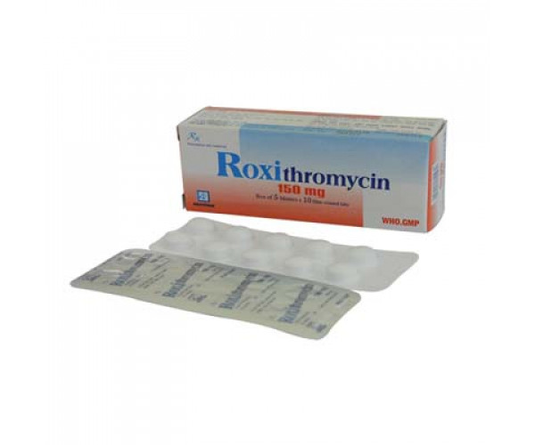 Thuốc kháng sinh Roxithromycin 150mg Nadyphar (5 vỉ x 10 viên/hộp)