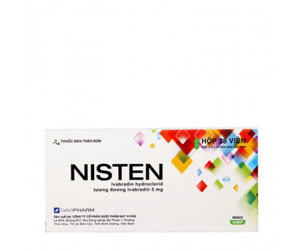 Thuốc trị đau thắt ngực Nisten 5mg (2 vỉ x 14 viên/hộp)