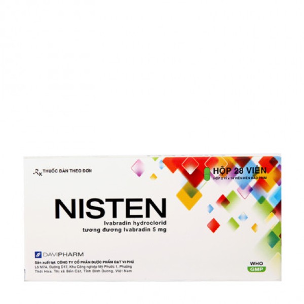 Thuốc trị đau thắt ngực Nisten 5mg (2 vỉ x 14 viên/hộp)