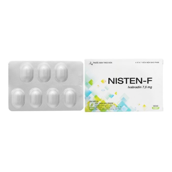 Thuốc trị đau thắt ngực Nisten – F 7.5mg (4 vỉ x 7 viên/hộp)