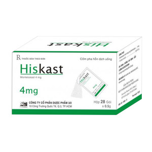 Thuốc cốm trị hen Hiskast 4mg (28 gói/hộp)