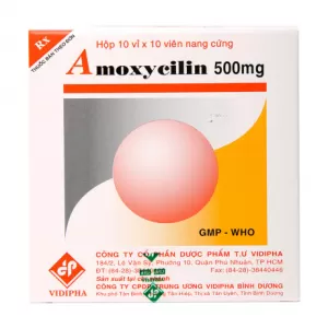 Amoxycilin 500mg Vidipha (10 vỉ x 10 viên/hộp)