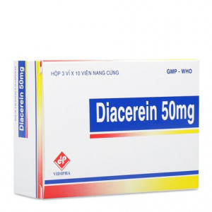 Thuốc trị thoái hóa khớp Diacerein 50mg Vidipha (3 vỉ x 10 viên/hộp)